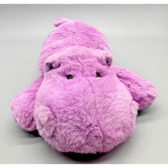 A&A Aurora Purple Lilac Hippo Plush Beanie Weighted 1990s 12 inch Stuffed Animal - Picture 1 of 8